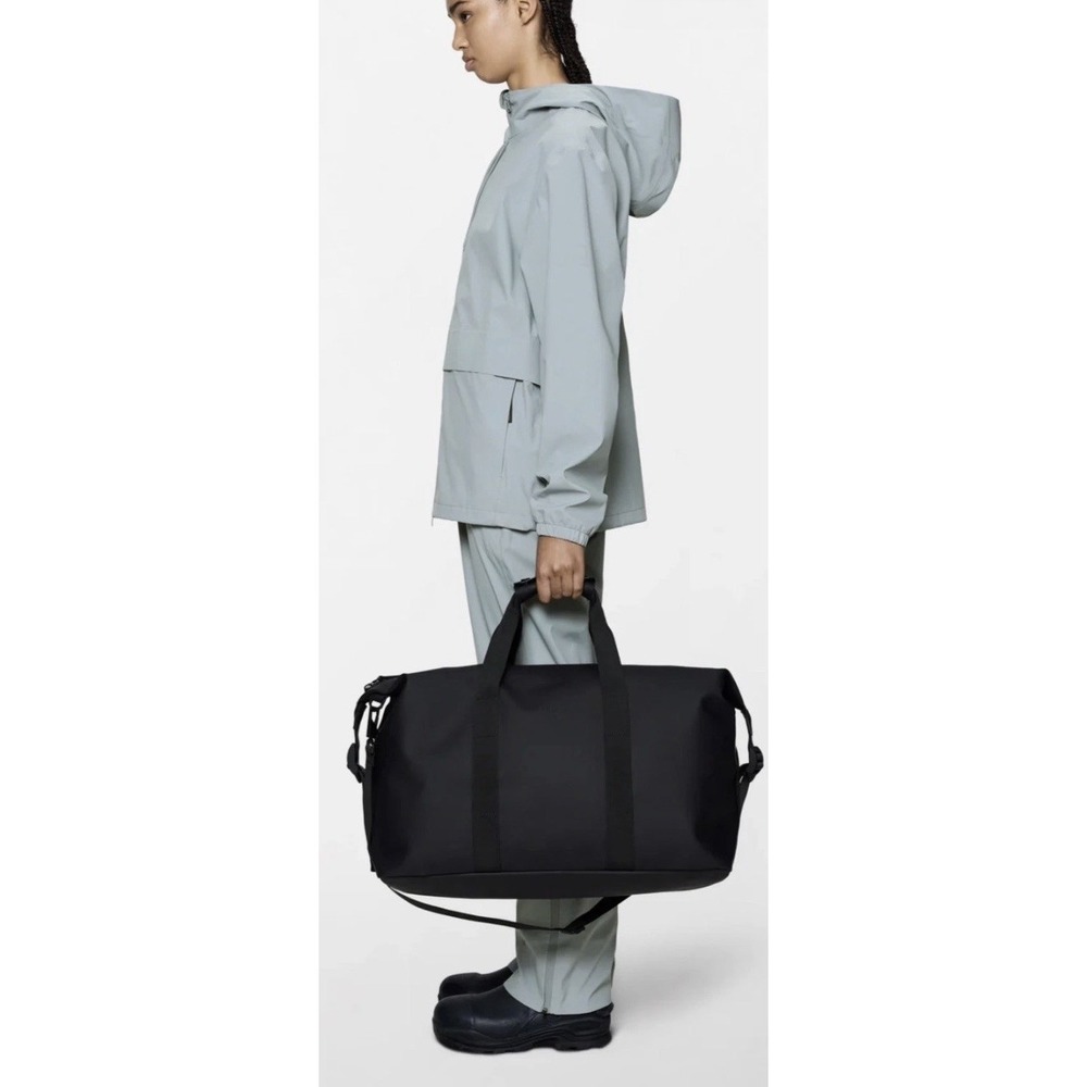 RAINS Weekender Dry Bag W3 Black Waterproof Travel Duffel Bag NWT Org $125!